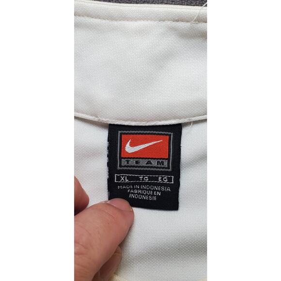 Vintage Nike Lions #11 Baseball Sz XL Embroidered Button Up Jersey White Used C1 - Picture 5 of 7